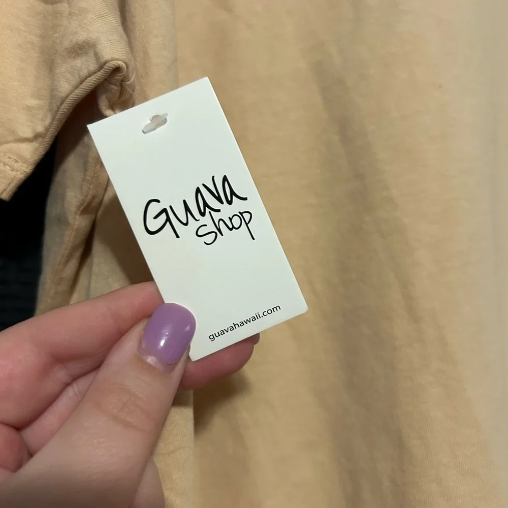 NEW Guava Shop Team Aloha Hawaiian Boutique XXL Tan Pocket T-shirt - Picture 8 of 9